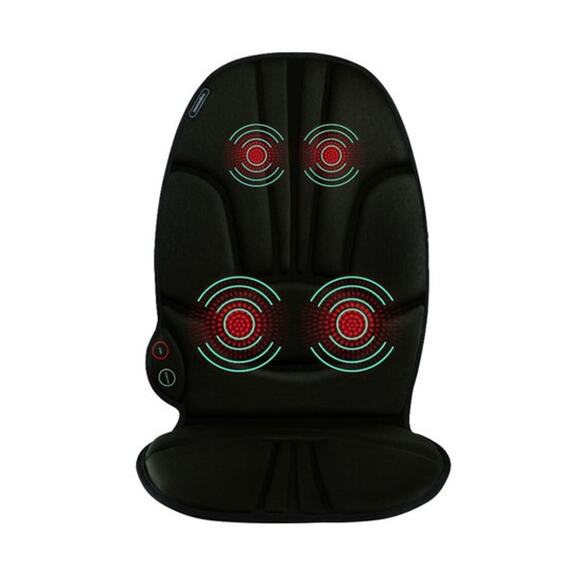 Homedics Portable Back Massage Cushion with Heat Invigorating Vibration NEW - Picture 2 of 13